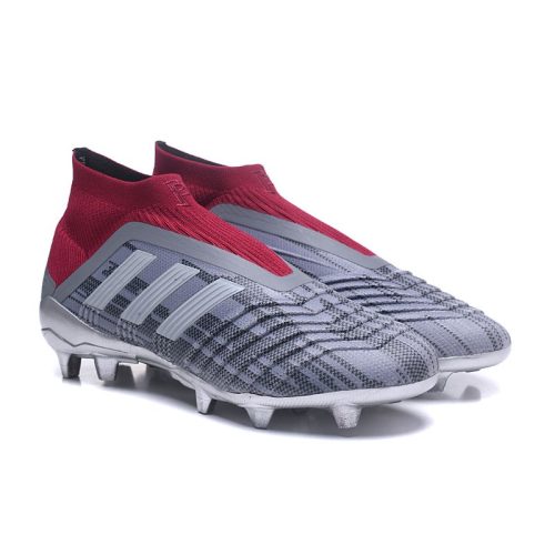 Pogba PP adidas Predator 18+ FG fodboldstøvler til børn - Grå Rød_8.jpg